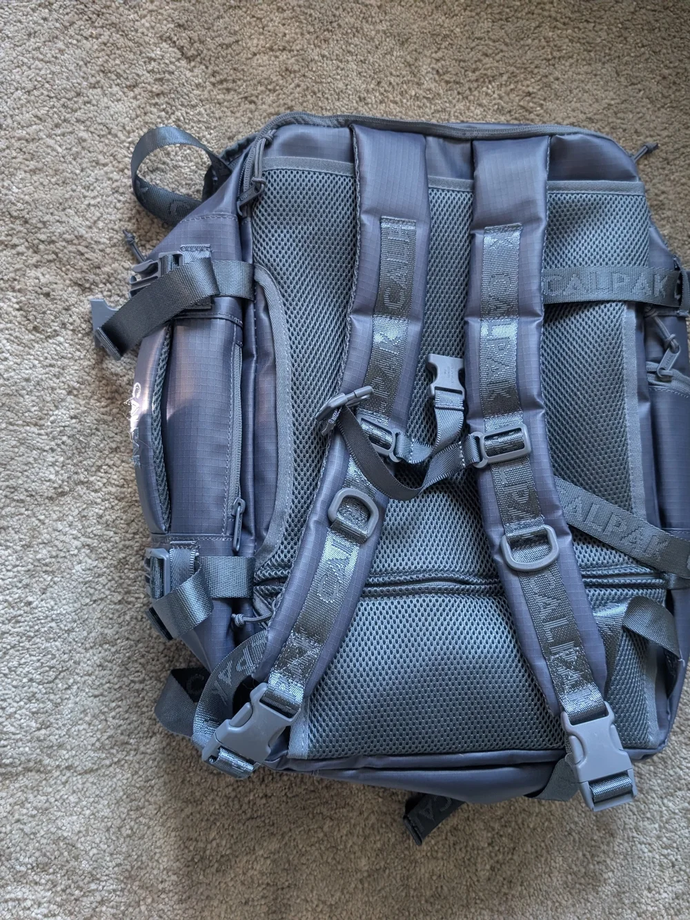 Calpak Navy Blue Men's Backpack with Multiple Front Pockets